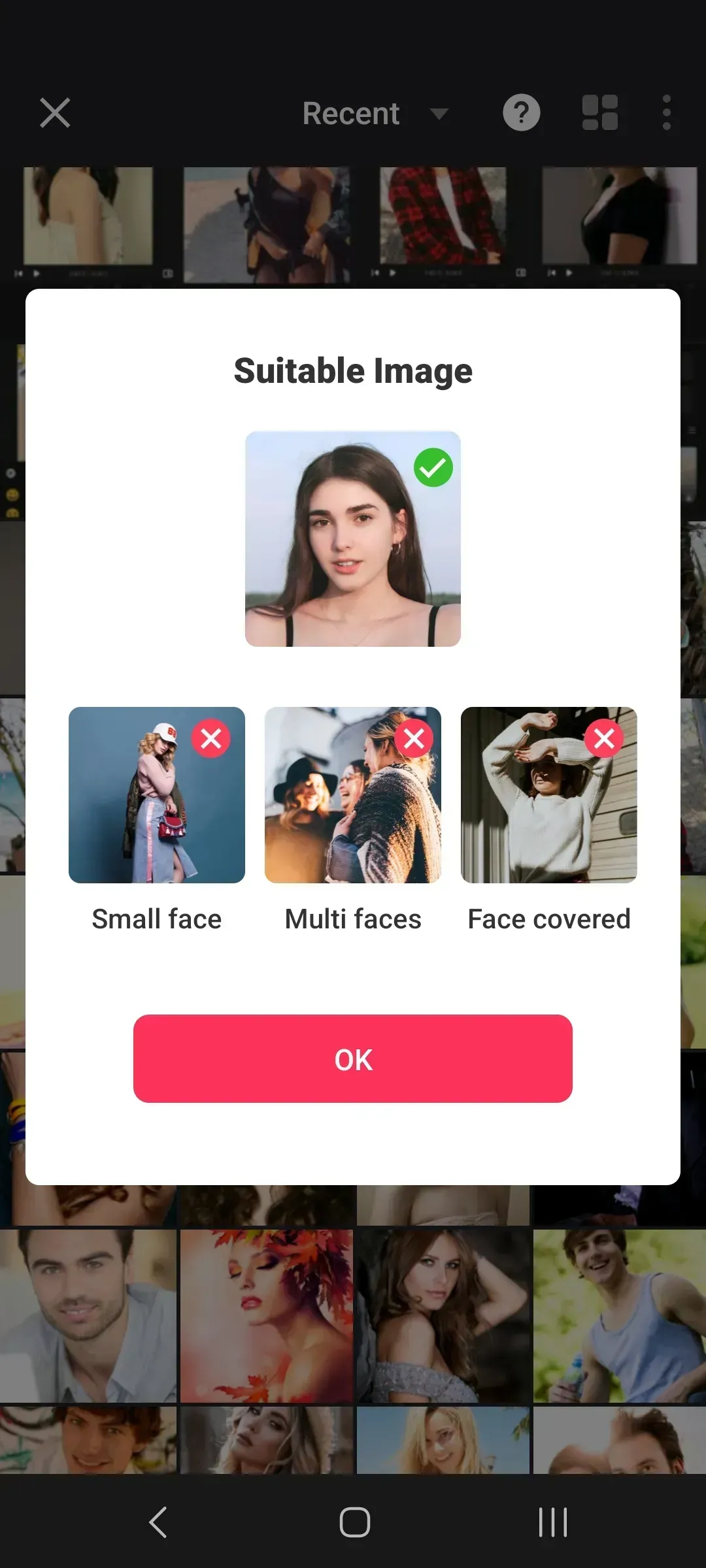 Vidnote app screen